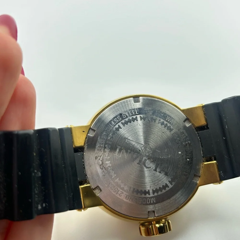 Invicta pro driver 21521 Gold and Black Watch with Green Dial #591